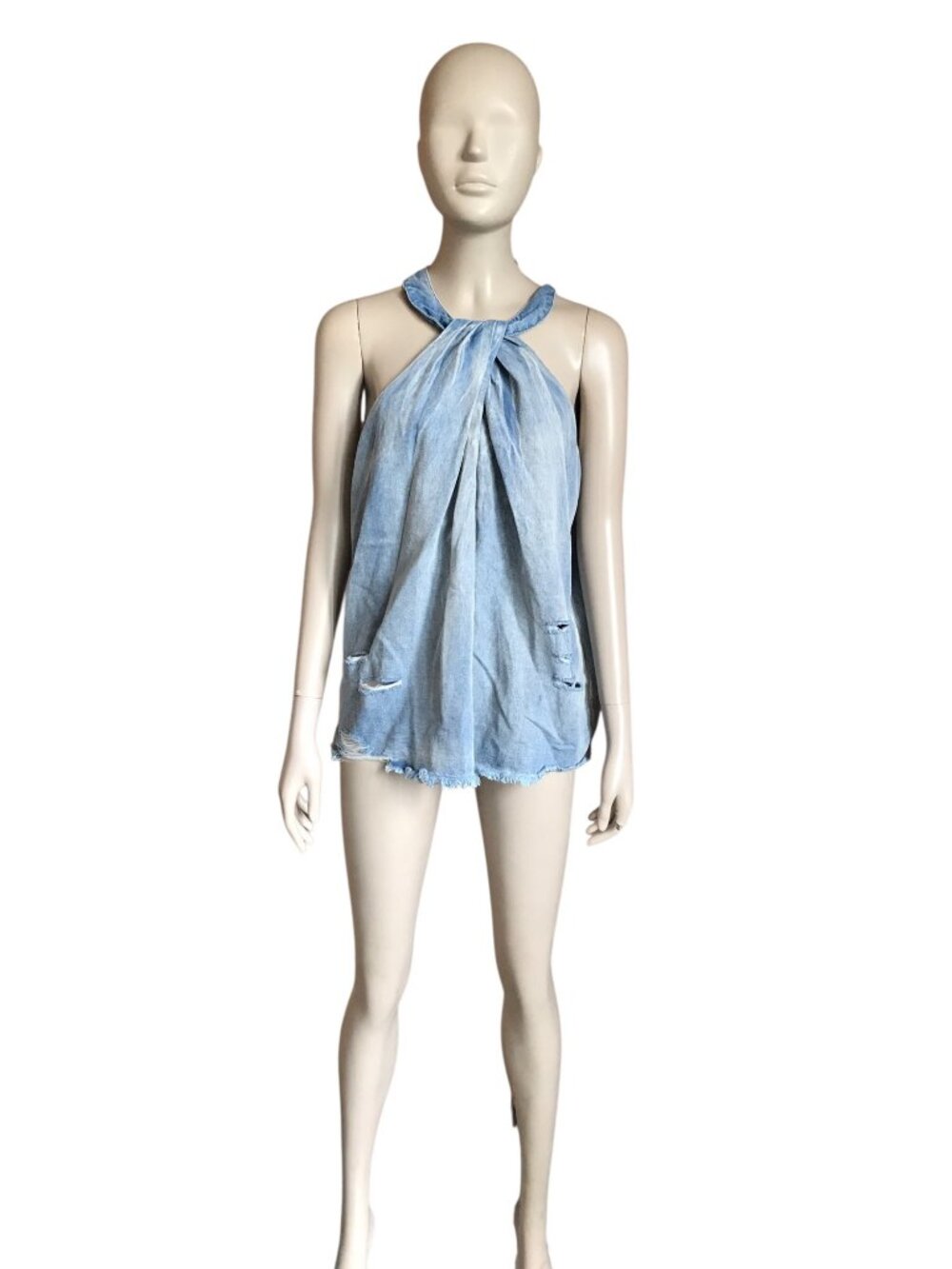 Mazik Denim Distressed Tank Top